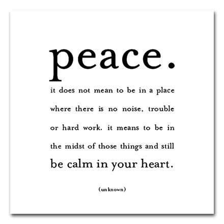 100 words on peace…